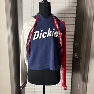 Dickies Women's Colorblocked Graphic Hoodie Red, Size Medium